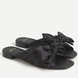 J Crew Abbie Bow Satin Sandals - Size 10